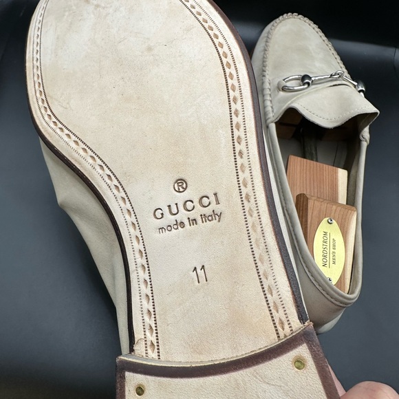 Gucci Men's Beige Loafers with Silver Bit G11/US12 - Picture 5 of 7